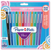 Paper Mate Flair Fibre Tip Pen Medium Point 0.7mm Candy Pop Assorted Colours (Pack 12) 1985616